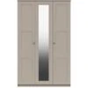 One Call Reid Part Assembled 3 Door Mirrored Wardrobe -Oleu Furniture Shop Q9QYG SQ1 0000000179 TAUPE SLf
