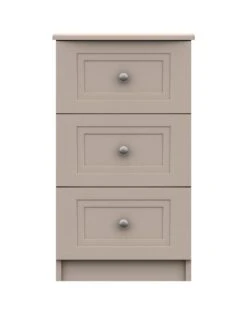 One Call Reid Ready Assembled 3 Drawer Bedside Chest
