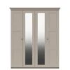 One Call Reid Part Assembled 4 Door Mirrored Wardrobe -Oleu Furniture Shop Q9R6E SQ1 0000000179 TAUPE SLf