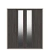 One Call Smyth Part Assembled 4 Door Mirrored Wardrobe -Oleu Furniture Shop Q9V6L SQ1 0000014757 DARK GREY TAUPE SLf
