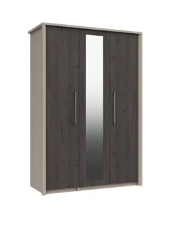 One Call Smyth Part Assembled 3 Door Mirrored Wardrobe 10 One Call Smyth Part Assembled 3 Door Mirrored Wardrobe -Oleu Furniture Shop Q9VFK SQ3 0000014757 DARK GREY TAUPE SLa