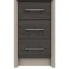One Call Smyth Ready Assembled 3 Drawer Bedside Chest -Oleu Furniture Shop Q9VFL SQ1 0000014757 DARK GREY TAUPE SLf