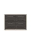 One Call Smyth Ready Assembled 4 + 4 Drawer Chest -Oleu Furniture Shop Q9VHR SQ1 0000014757 DARK GREY TAUPE SLf
