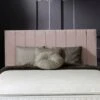 Shire Beds Liberty Velvet Divan Padded Headboard - Blush -Oleu Furniture Shop QDDJN SQ1 0000000591 BLUSH RSr