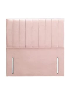 Shire Beds Liberty Velvet Divan Padded Headboard - Blush -Oleu Furniture Shop QDDJN SQ4 0000000591 BLUSH SLd