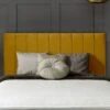 Shire Beds Liberty Velvet Divan Padded Headboard - Ochre