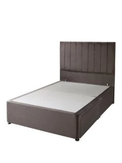 Shire Beds Liberty Velvet Divan Headboard - Grey 10 Shire Beds Liberty Velvet Divan Headboard - Grey -Oleu Furniture Shop QDDJX SQ3 0000000005 GREY SLa