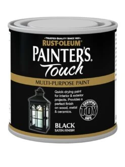Rust-Oleum Painter’s Touch Toy Safe Satin Finish Multi-Purpose Paint – Black 250 Ml