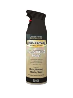 Rust-Oleum Matt Black Universal Metal And All Surface Paint - 400ml