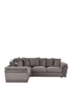 Labrinth Fabric Scatterback Left Hand 3 Piece Corner Group Sofa -Oleu Furniture Shop QEGGA SQ4 0000000005 GREY SLa