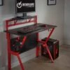 Lloyd Pascal Rogue Compact Gaming Desk - Black/Red 1 Lloyd Pascal Rogue Compact Gaming Desk - Black/Red -Oleu Furniture Shop QEQGA SQ1 0000000336 BLACK RED RSr