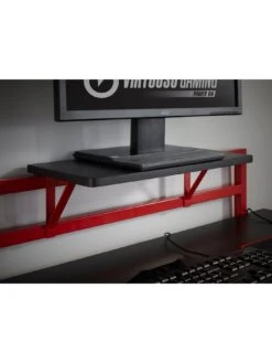 Lloyd Pascal Rogue Compact Gaming Desk - Black/Red -Oleu Furniture Shop QEQGA SQ5 0000000336 BLACK RED SLd1
