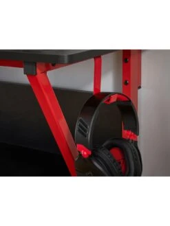 Lloyd Pascal Rogue Compact Gaming Desk - Black/Red -Oleu Furniture Shop QEQGA SQ6 0000000336 BLACK RED SLd2