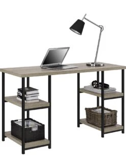 Dorel Home Elmwood Double Pedestal Desk -Oleu Furniture Shop QFTMD SQ4 0000006131 GREY OAK SLd1