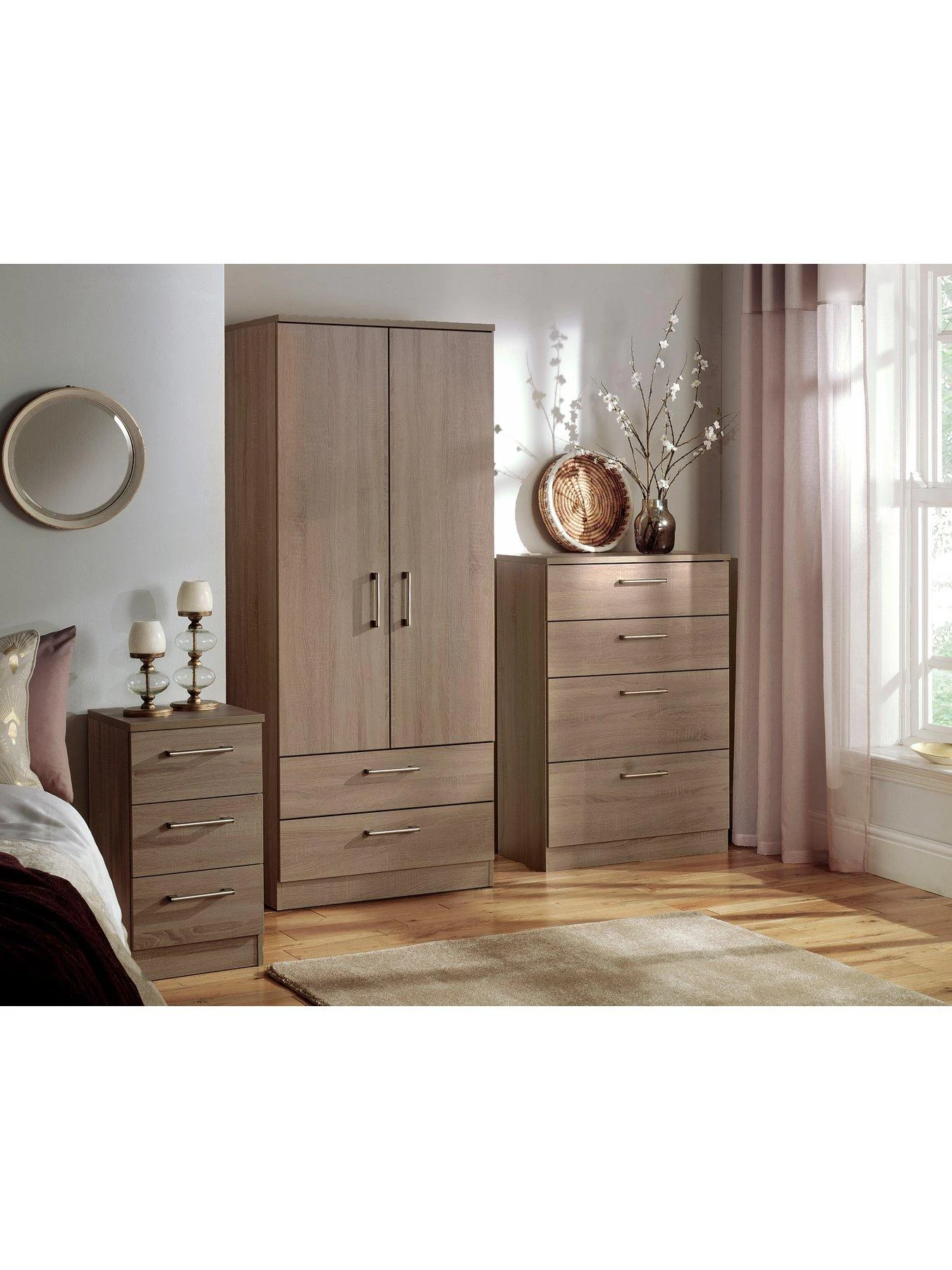 SWIFT Halton Ready Assembled 2 Drawer, 2 Door Wardrobe - FSC® Certified 4 SWIFT Halton Ready Assembled 2 Drawer, 2 Door Wardrobe - FSC® Certified - Image 2