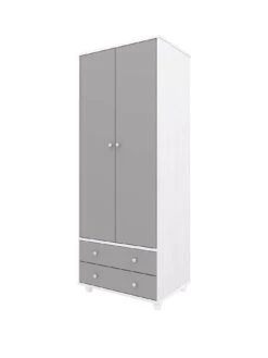 Very Home Miami Fresh Kids 3 Piece Package - 2 Door, 2 Drawer Wardrobe, 5 Drawer Chest, 3 Drawer Bedside Chest - Grey -Oleu Furniture Shop QG6LQ SQ3 0000000005 GREY SLa