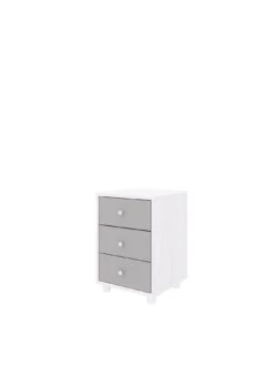 Very Home Miami Fresh Kids 3 Piece Package - 2 Door, 2 Drawer Wardrobe, 5 Drawer Chest, 3 Drawer Bedside Chest - Grey -Oleu Furniture Shop QG6LQ SQ5 0000000005 GREY SLd1