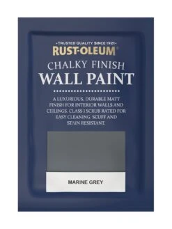 Rust-Oleum Chalky Finish 2.5-litre Wall Paint – Marine Grey -Oleu Furniture Shop QHT3K SQ5 0000015055 MARINE GREY SLd1