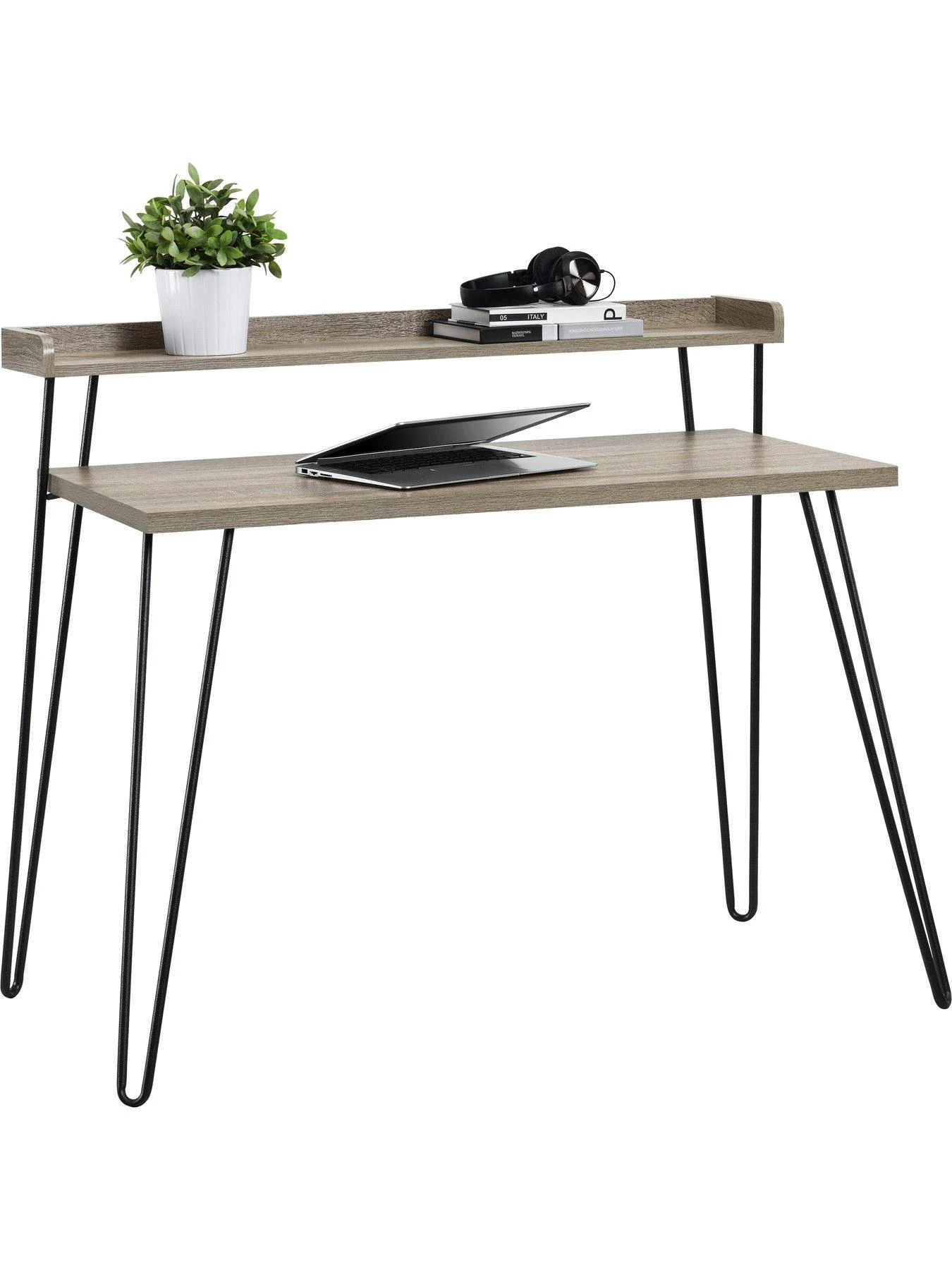 Dorel Home Haven Retro Desk - Grey Oak 5 Dorel Home Haven Retro Desk - Grey Oak - Image 3