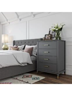 CosmoLiving By Cosmopolitan Westerleigh 4 Drawer Chest - Graphite Grey