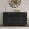 CosmoLiving By Cosmopolitan Westerleigh 6 Drawer Chest - Black/Gold -Oleu Furniture Shop QKAMH SQ1 0000000078 BLACK GOLD RSr