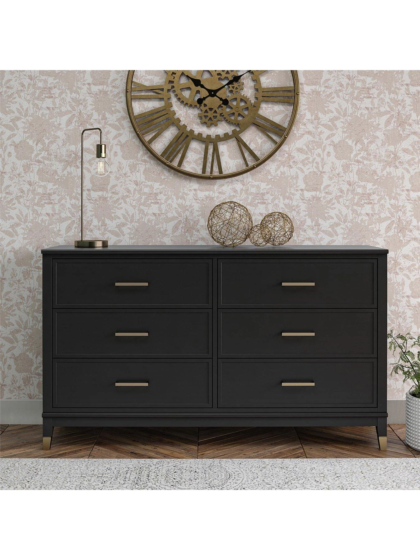 CosmoLiving By Cosmopolitan Westerleigh 6 Drawer Chest - Black/Gold 3 CosmoLiving By Cosmopolitan Westerleigh 6 Drawer Chest - Black/Gold