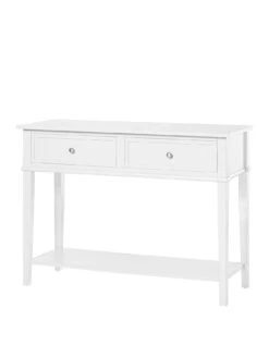 Dorel Home Franklin Console Table- White -Oleu Furniture Shop QKE3N SQ3 0000000013 WHITE SLa
