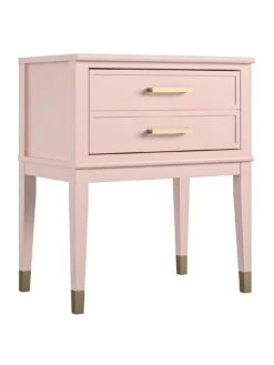 CosmoLiving By Cosmopolitan Westerleigh Side Table- Pink/Gold -Oleu Furniture Shop QKG46 SQ3 0000000743 PINK GOLD SLa