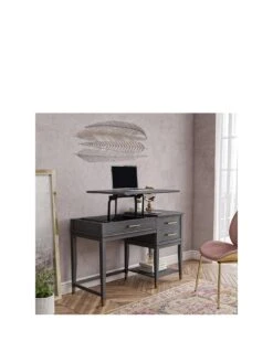 CosmoLiving By Cosmopolitan Westerleigh Lift Desk - Graphite Grey