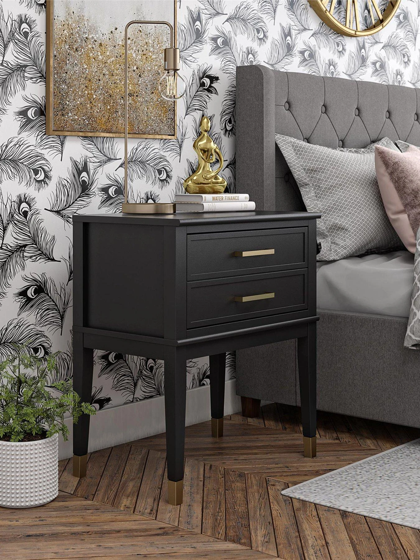 CosmoLiving By Cosmopolitan Westerleigh Side Table - Black/Gold 8 CosmoLiving By Cosmopolitan Westerleigh Side Table - Black/Gold - Image 6