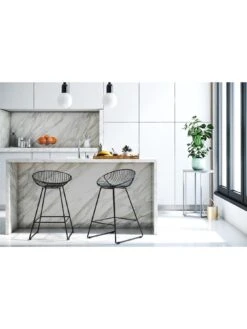 CosmoLiving By Cosmopolitan Ellis Wire Bar Stool - Black -Oleu Furniture Shop QKG4M SQ5 0000000004 BLACK SLd1