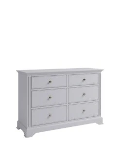 K-Interiors Sherwood Ready Assembled Solid Wood  3 + 3 Drawer Chest
