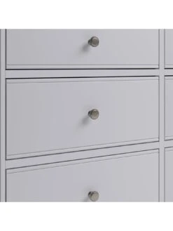 K-Interiors Sherwood Ready Assembled Solid Wood  3 + 3 Drawer Chest -Oleu Furniture Shop QLUUM SQ4 0000000005 GREY SLd