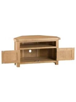 K-Interiors Alana Corner Ready Assembled TV Unit - Fits Up To 46 Inch TV -Oleu Furniture Shop QMATH SQ4 0000000138 RUSTIC OAK SLd