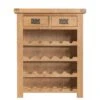 K-Interiors Alana Ready Assembled Solid Wood Wine Cabinet -Oleu Furniture Shop QMAVY SQ1 0000000138 RUSTIC OAK SLf