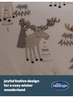 Silentnight Christmas Moose Fleece Duvet Cover Set - An Online Exclusive - Multi -Oleu Furniture Shop QQ7GJ SQ4 0000000029 MULTI SLd1