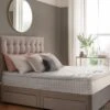 Silentnight Mila Velvet 1000 Pillowtop Divan Bed With Headboard And storage Options -Oleu Furniture Shop QQMFG SQ1 0000000035 SILVER RSr