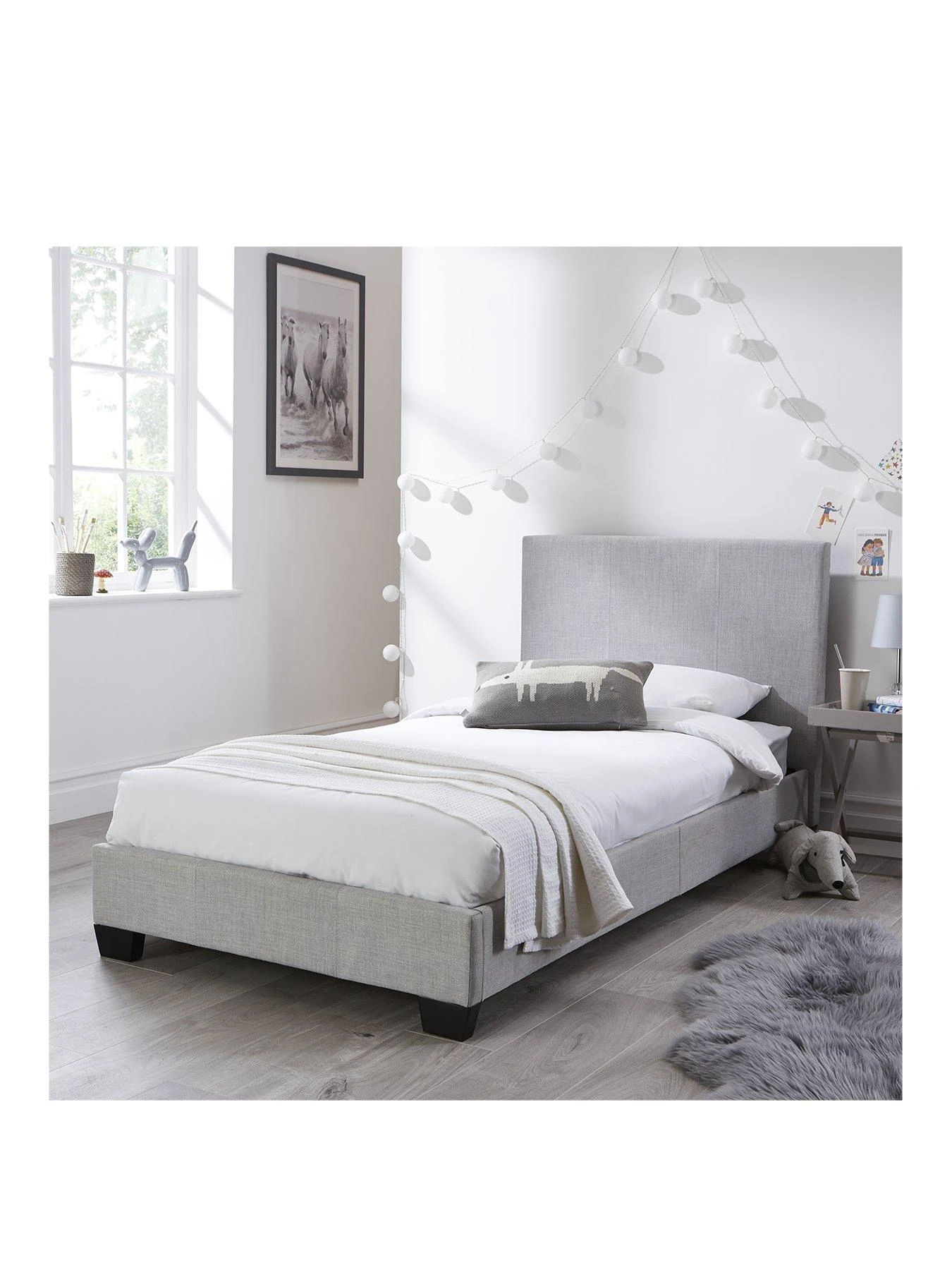 Everyday Riley Fabric Single Bed Frame 3 Everyday Riley Fabric Single Bed Frame