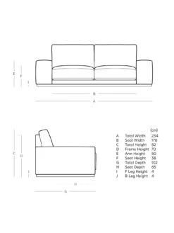 Swoon Denver Original 3 Seater Sofa -Oleu Furniture Shop QYVV9 SQ6 0000001997 FERN SLd