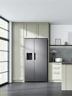 Samsung Series 7 RS67A8810S9/EU American Style Fridge Freezer With SpaceMax™ Technology - F Rated - Matte Stainless -Oleu Furniture Shop RAQJQ SQ3 0000000004 BLACK SLd1