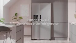 Samsung Series 7 RS67A8810S9/EU American Style Fridge Freezer With SpaceMax™ Technology - F Rated - Matte Stainless -Oleu Furniture Shop RAQJQ SQ8 0000000004 BLACK DVvL
