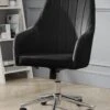 Very Home Molby Fabric Office Chair - Black - FSC® Certified -Oleu Furniture Shop RCFCU SQ1 0000003539 BLACK CHROME RSr