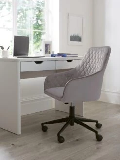Very Home Diamond Fabric Office Chair - Grey - FSC® Certified
