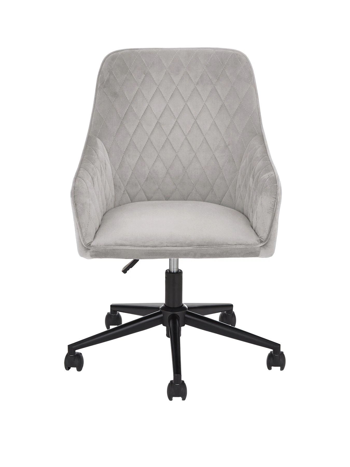 Very Home Diamond Fabric Office Chair - Grey - FSC® Certified 4 Very Home Diamond Fabric Office Chair - Grey - FSC® Certified - Image 2