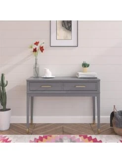 CosmoLiving By Cosmopolitan Westerleigh Console Table- Graphite Grey -Oleu Furniture Shop RGCKQ SQ4 0000000005 GREY SLd