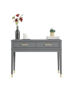 CosmoLiving By Cosmopolitan Westerleigh Console Table- Graphite Grey -Oleu Furniture Shop RGCKQ SQ6 0000000005 GREY SLd2