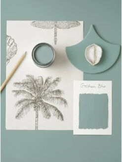 Rust-Oleum Chalky Wall Paint Gresham Blue 2.5l -Oleu Furniture Shop RM7AR SQ4 0000015726 GRESHAM BLUE SLd1