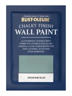 Rust-Oleum Chalky Wall Paint Gresham Blue 2.5l -Oleu Furniture Shop RM7AR SQ5 0000015726 GRESHAM BLUE SLd2