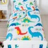 Rest Easy Sleep Better Dinosaur Coverless Quilt 4 Tog With Filled Pillow - Toddler - Multi -Oleu Furniture Shop RMRCF SQ1 0000000029 MULTI RSr