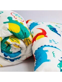 Rest Easy Sleep Better Dinosaur Coverless Quilt 4 Tog With Filled Pillow - Toddler - Multi -Oleu Furniture Shop RMRCF SQ4 0000000029 MULTI SLd1